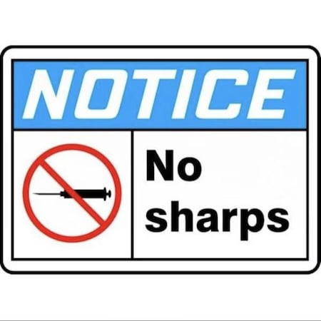 Accuform OSHA NOTICE SAFETYNO SHARPS 10 X MBHZ803XL MBHZ803XL